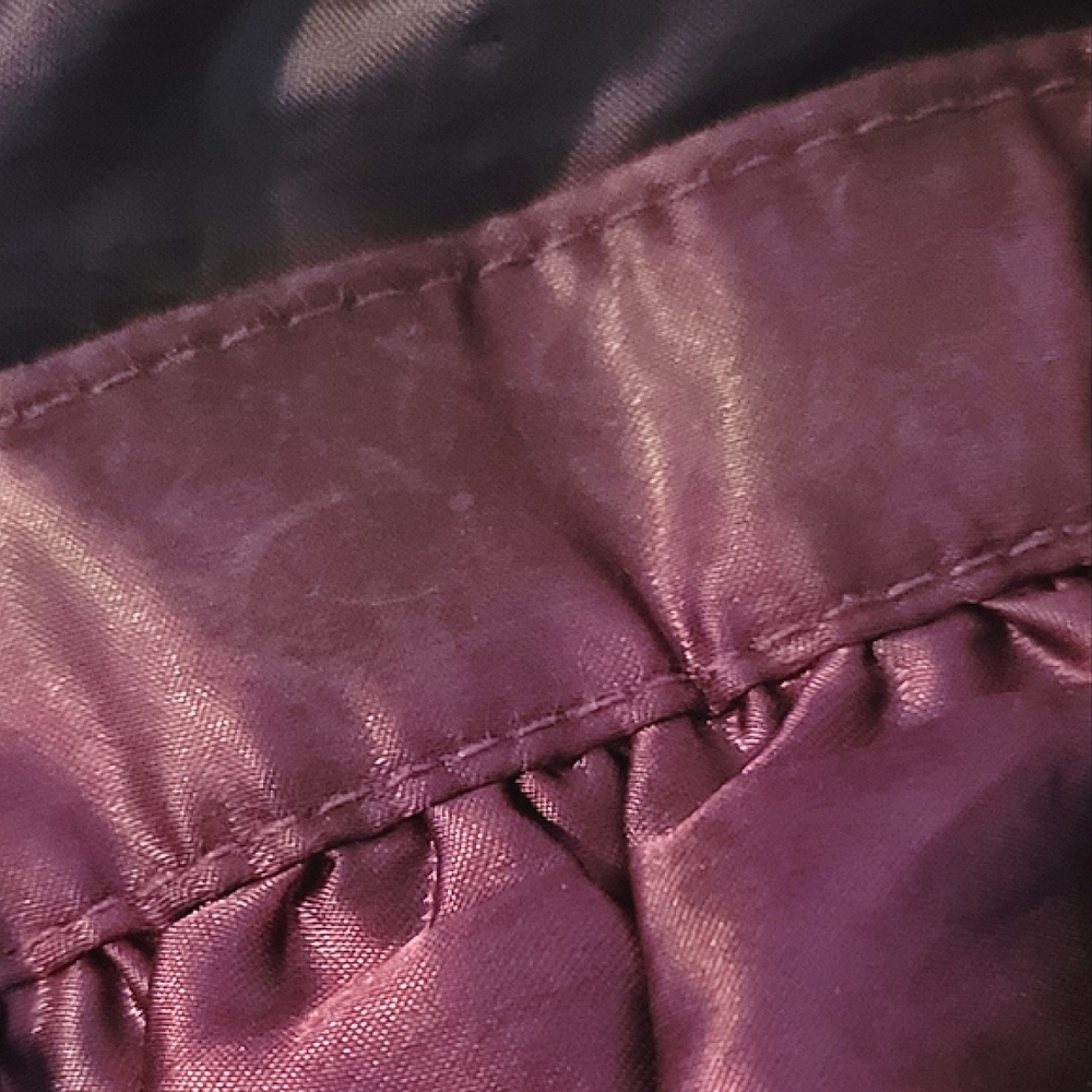 Tally Weijl Ruched Purple Satin and Faux Leather Shoulder Bag - Picture 10 of 12